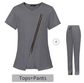 Diagonal Zipper Top